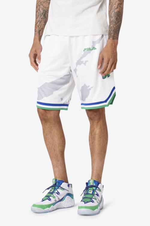 White / Blue Men's Fila Grant Hill X Sprite Shorts | Fila207CM