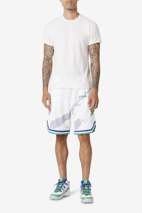 White / Blue Men's Fila Grant Hill X Sprite Shorts | Fila207CM