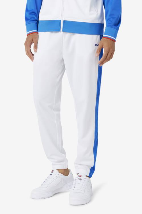 White / Blue Men's Fila Puerto Rico Pants | Fila935WK