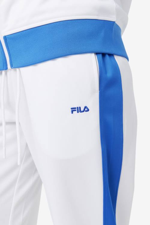 White / Blue Men's Fila Puerto Rico Pants | Fila935WK