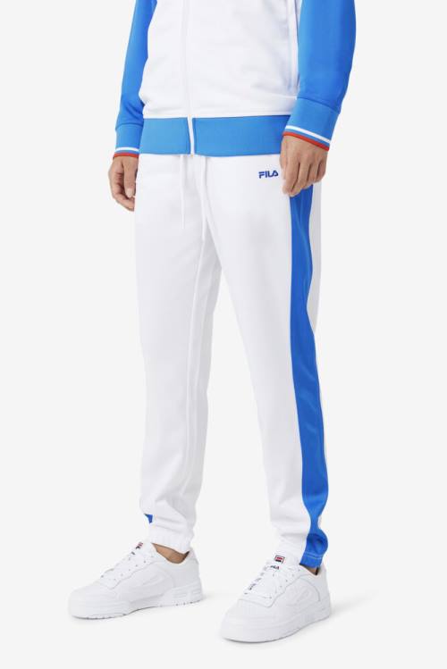 White / Blue Men's Fila Puerto Rico Pants | Fila935WK