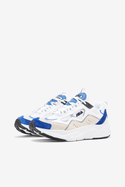 White / Blue / Metal Silver Women's Fila Trigate Sneakers | Fila810VO