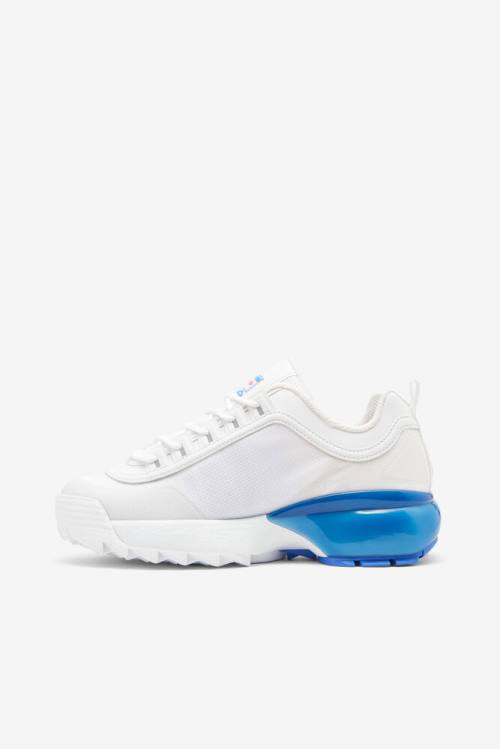 White / Blue Women's Fila Disruptor 2 a Sneakers | Fila431LN