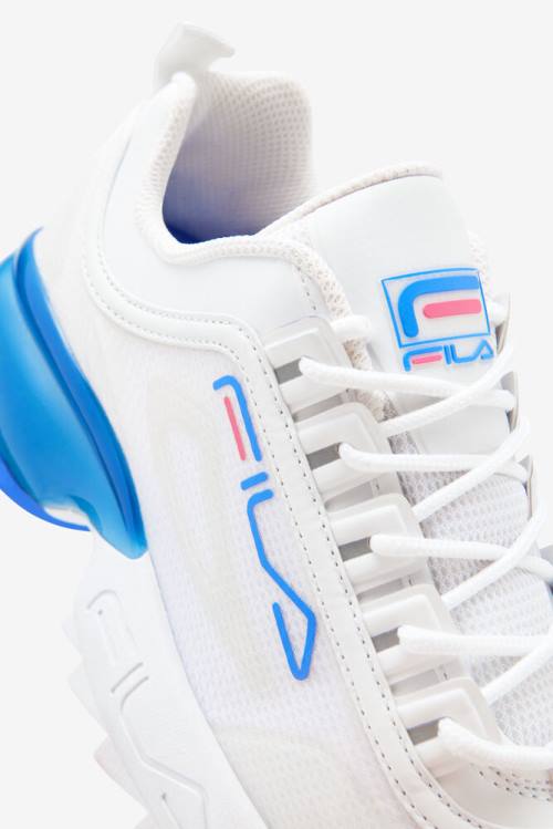 White / Blue Women's Fila Disruptor 2 a Sneakers | Fila431LN