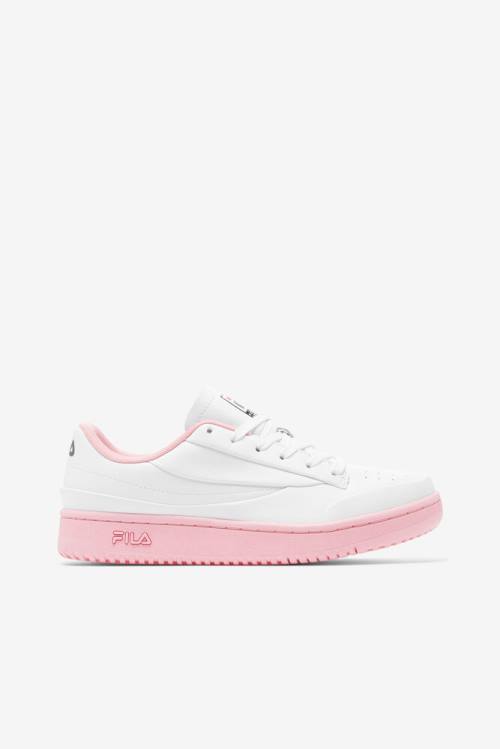 White / Coral Pink / Black Women\'s Fila Original Tennis Lux X Barneys Sneakers | Fila271LQ