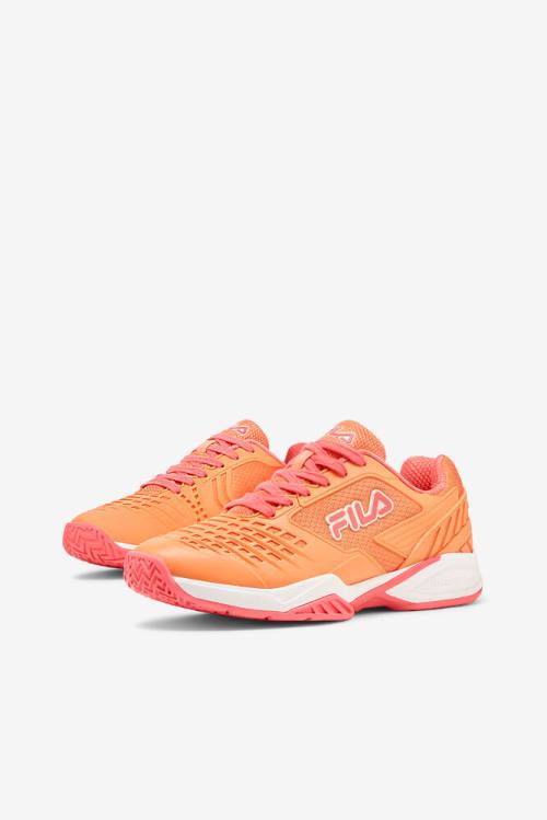 White / Coral Women's Fila Axilus 2 Energized Tennis Shoes | Fila431SQ