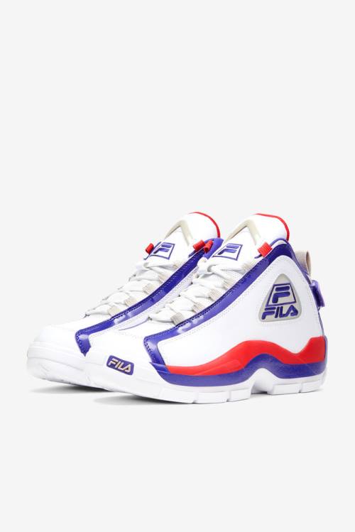 White / Deep Blue Men's Fila Grant Hill 2 Sneakers | Fila073KC