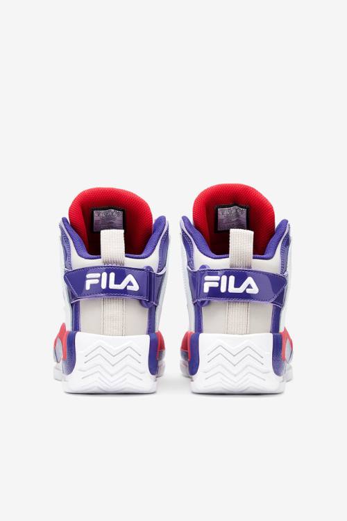 White / Deep Blue Men's Fila Grant Hill 2 Sneakers | Fila073KC