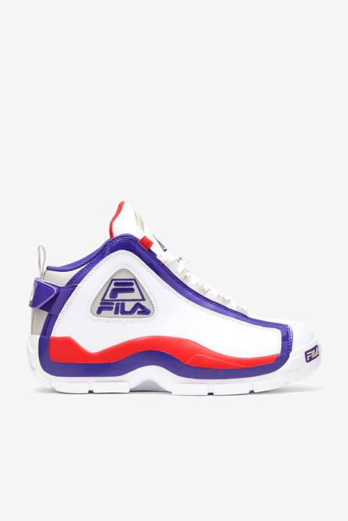 White / Deep Blue Men\'s Fila Grant Hill 2 Sneakers | Fila073KC