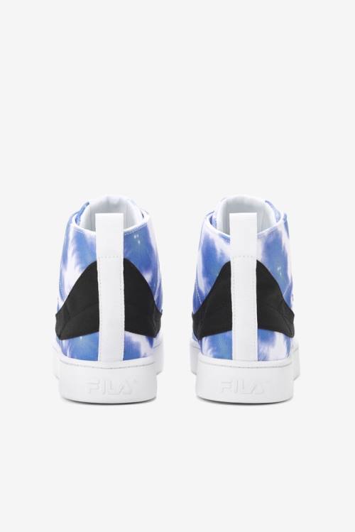 White / Deep Blue Women's Fila Gennaio Tie Dye Sneakers | Fila157UJ