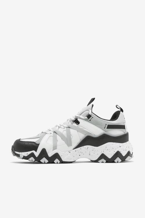 White / Grey / Black Men's Fila Excursion Sneakers | Fila391NE