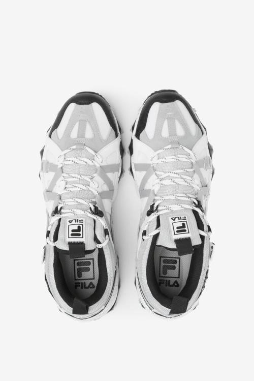 White / Grey / Black Men's Fila Excursion Sneakers | Fila391NE