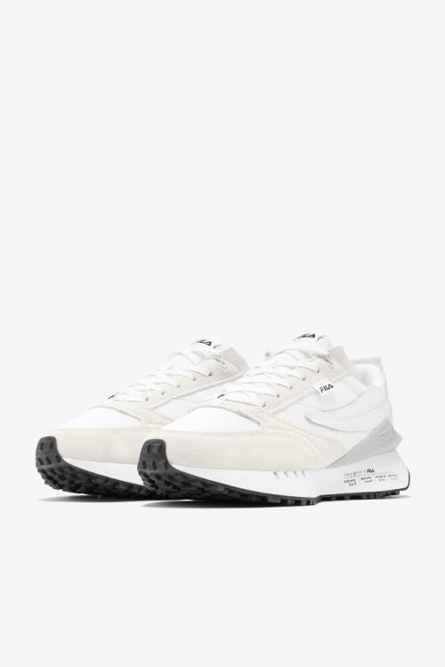 White / Grey Men's Fila Renno N-generation Patched Sneakers | Fila934EM