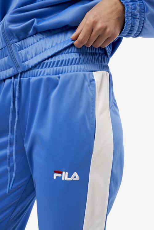 White / Light Blue Women's Fila Mckenna Jogger Pants | Fila064YW