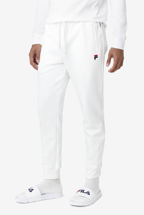 White Men's Fila Chardon Jogger Pants | Fila908XA