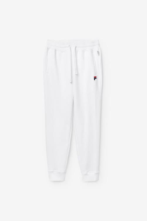 White Men\'s Fila Chardon Jogger Pants | Fila908XA