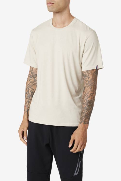 White Men's Fila Commuter Tee T Shirts | Fila694KA