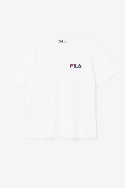 White Men\'s Fila Curtis Pocket Tee T Shirts | Fila285BE