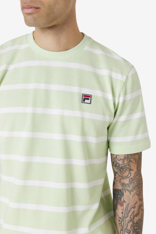 White Men's Fila Deny Crew T Shirts | Fila359ED