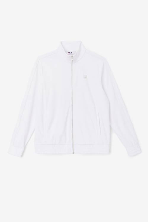 White Men\'s Fila Deverall Velour Jackets | Fila154PO