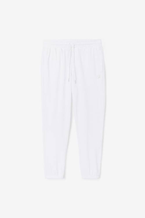 White Men\'s Fila Deverall Velour Pants | Fila608MU