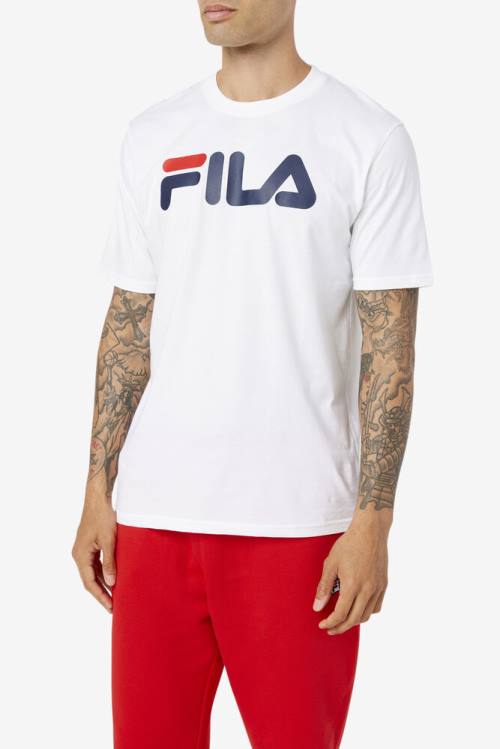 White Men's Fila Eagle Tee T Shirts | Fila136AH