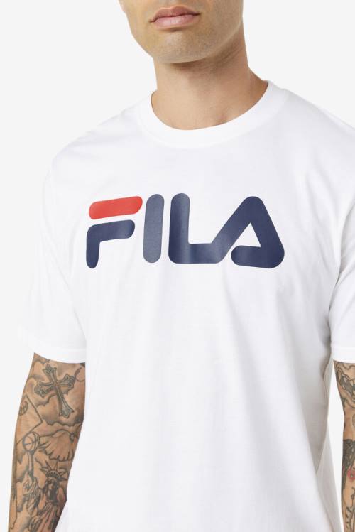 White Men's Fila Eagle Tee T Shirts | Fila136AH