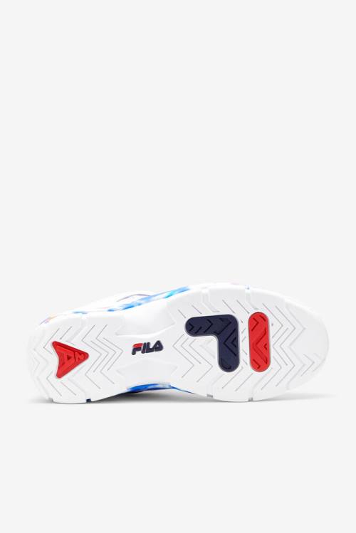 White Men's Fila Grant Hill 2 Tie Dye Low Sneakers | Fila472KI