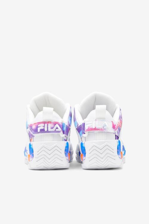 White Men's Fila Grant Hill 2 Tie Dye Low Sneakers | Fila472KI