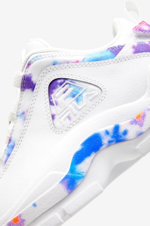 White Men's Fila Grant Hill 2 Tie Dye Low Sneakers | Fila472KI