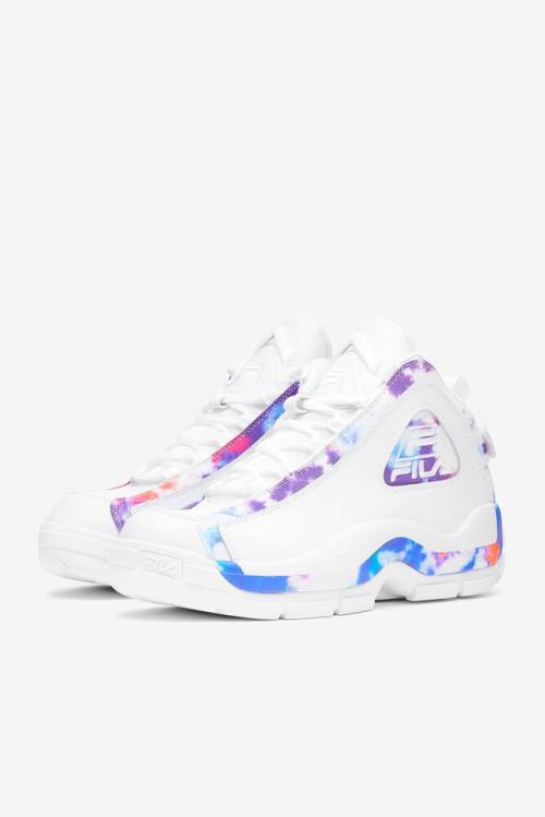 White Men's Fila Grant Hill 2 Tie Dye Sneakers | Fila396TL