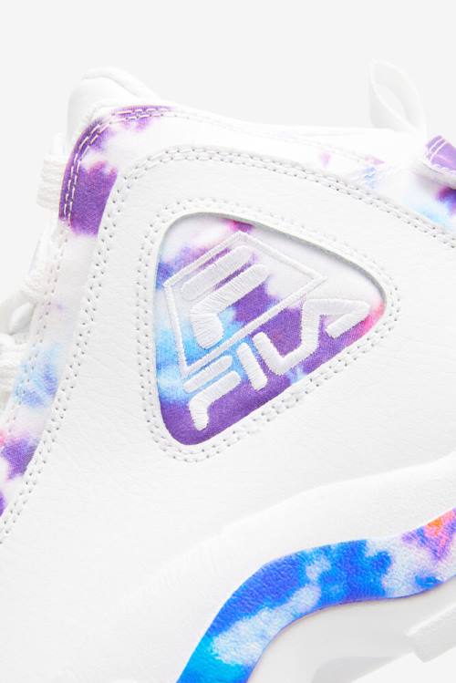 White Men's Fila Grant Hill 2 Tie Dye Sneakers | Fila396TL