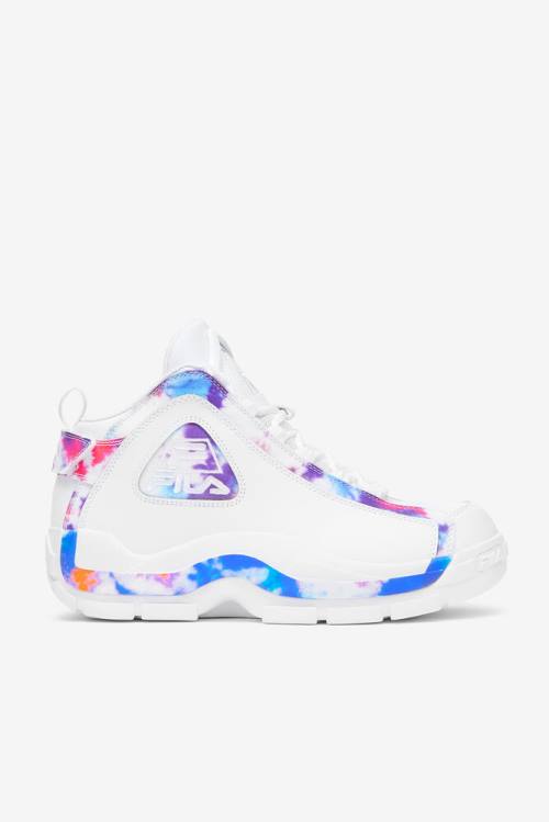 White Men\'s Fila Grant Hill 2 Tie Dye Sneakers | Fila396TL