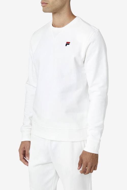 White Men's Fila Kieve Sweatshirts | Fila917LR