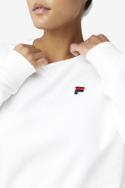 White Men's Fila Kieve Sweatshirts | Fila917LR