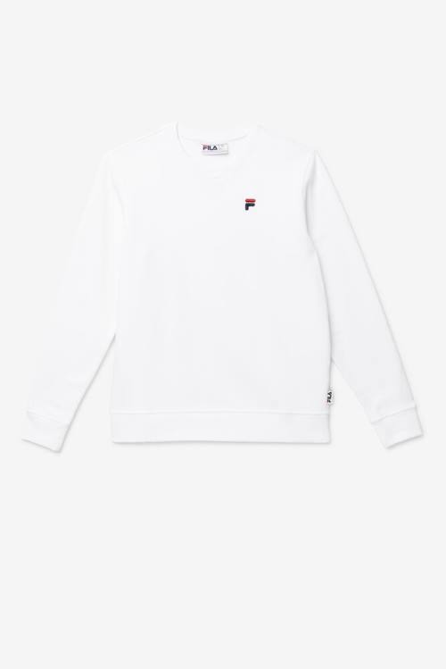 White Men\'s Fila Kieve Sweatshirts | Fila917LR