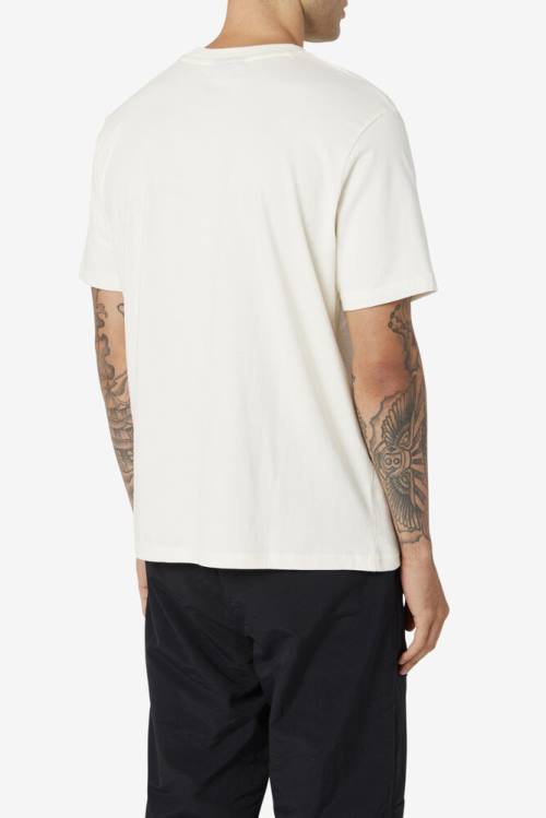 White Men's Fila Kirk Waffle Knit Tee T Shirts | Fila681LR