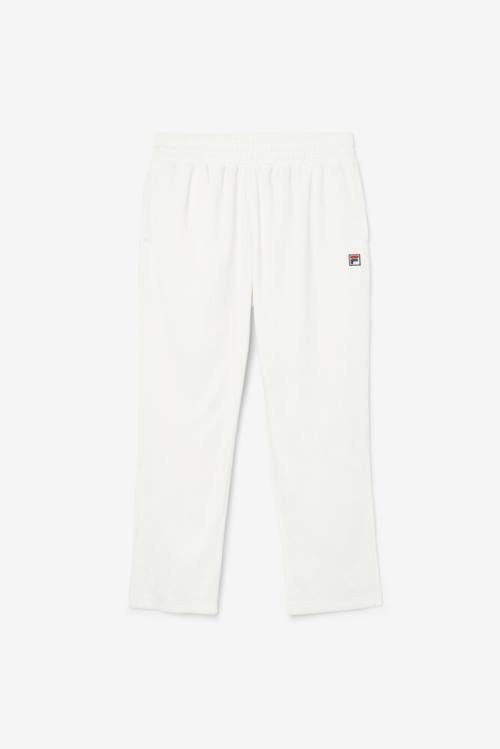 White Men\'s Fila O-fit Velour Pants | Fila627JM