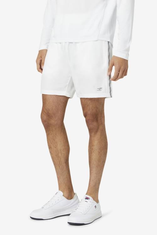 White Men's Fila Pickleball Shorts | Fila573KT