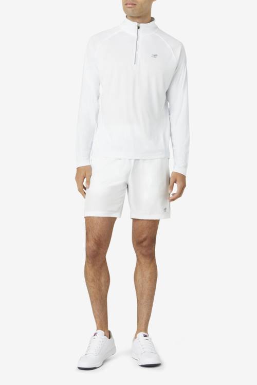 White Men's Fila Pickleball Shorts | Fila573KT