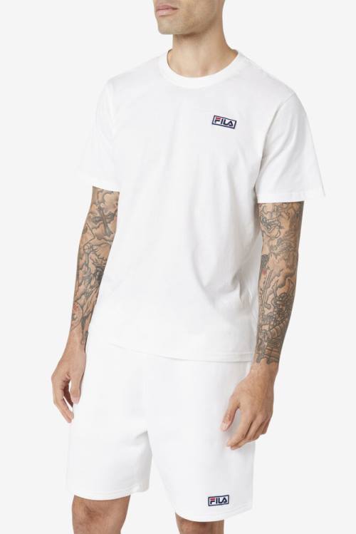 White Men's Fila Skylar Tee T Shirts | Fila249TK