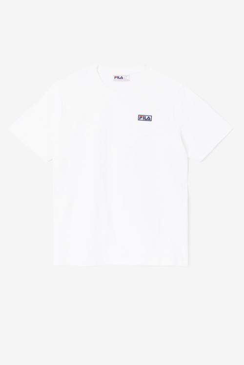 White Men\'s Fila Skylar Tee T Shirts | Fila249TK