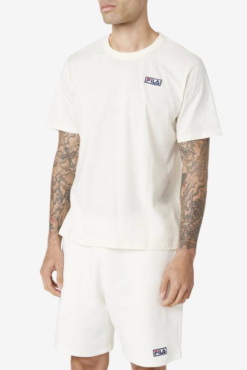 White Men's Fila Skylar Tee T Shirts | Fila702WZ