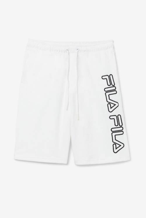 White Men\'s Fila Theo Shorts | Fila072ZG