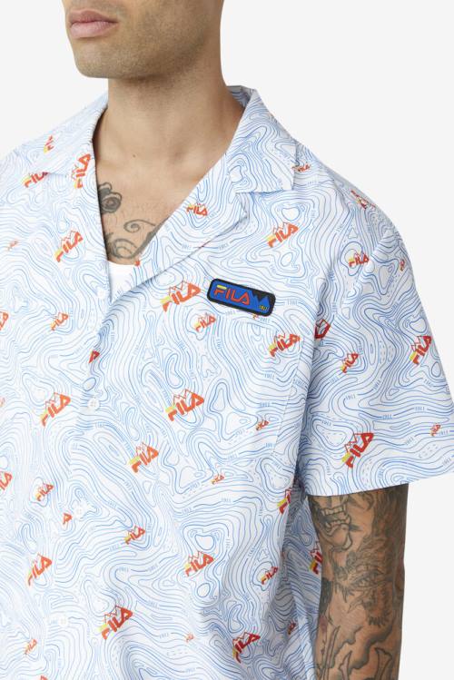 White Men's Fila Topo Caban Shirts | Fila621EY