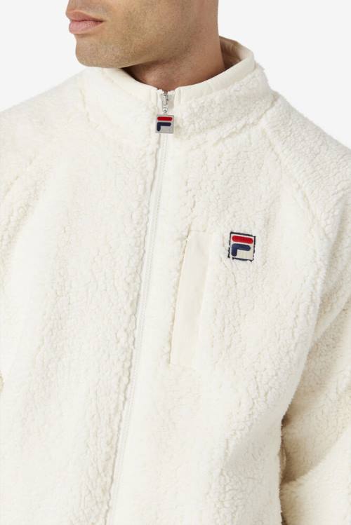 White Men's Fila Yuri Jackets | Fila798UO