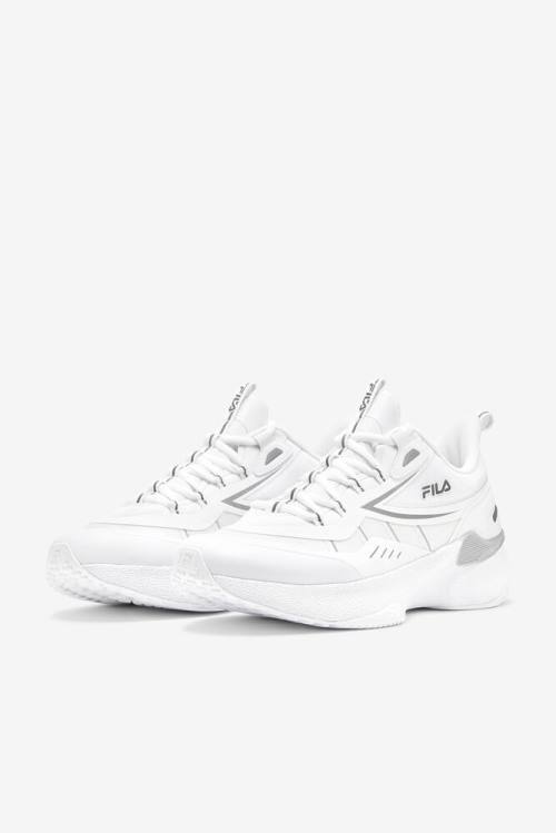 White / Metal Silver Men's Fila Tactik 5 Nucleus Sneakers | Fila849HC