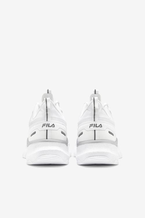 White / Metal Silver Men's Fila Tactik 5 Nucleus Sneakers | Fila849HC