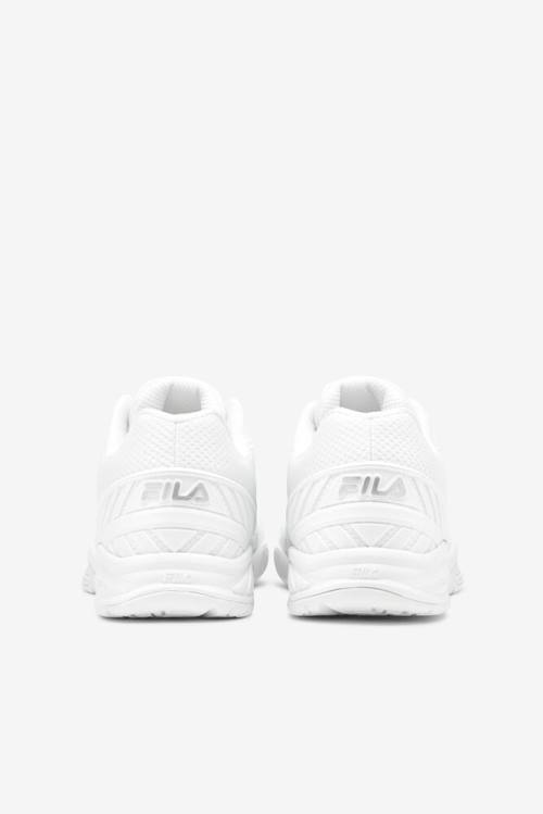 White / Metal Silver Men's Fila Volley Zone Sneakers | Fila941DS