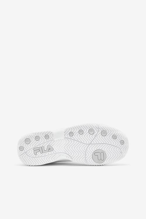 White / Metal Silver Women's Fila Double Bounce Sneakers | Fila725YI